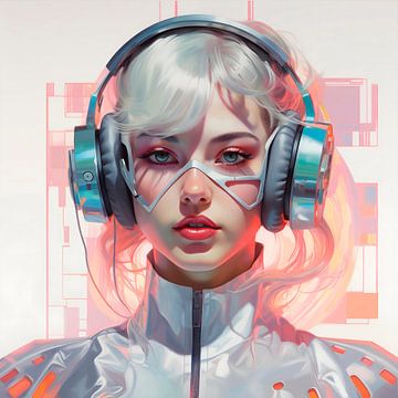 Futuristisch portret van jonge vrouw van StudioMaria.nl