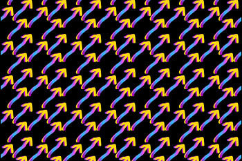 Neon Upward Arrows Seamless Pattern