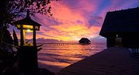 Coucher de soleil sur l'île de Pulau Pef sur Filip Staes Aperçu