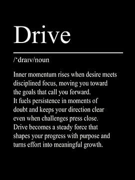 Drive Definition – Schwarz von WordsThatInspire