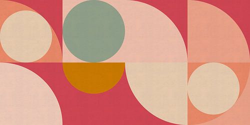 Geometrisch patroon met Bauhaus-vibe