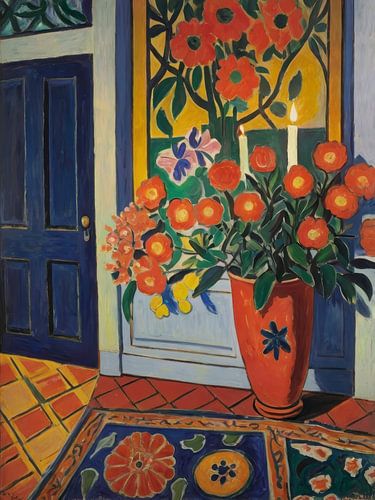 Room With Flowers Style Henri Matisse