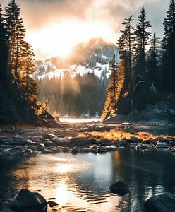Sonnenuntergang im Herbst