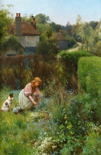 Alfred Glendening Jr,Cueillir des fleurs sauvages dans la haie