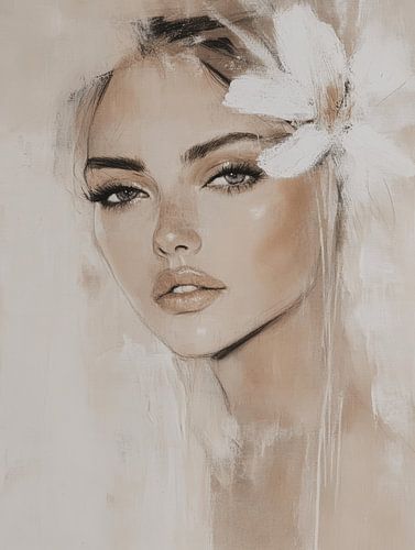 Portrait in terracotta tones by Carla Van Iersel