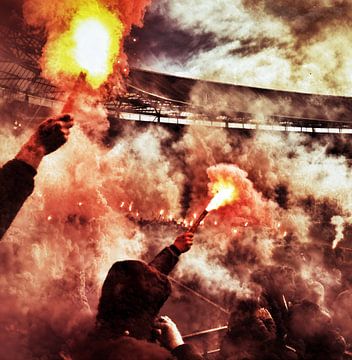 Fakkel Feijenoord 'Curva Nord' van Peter Lodder