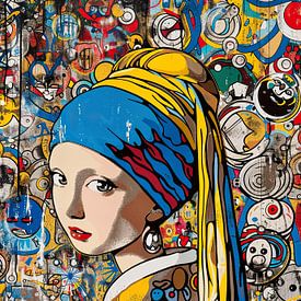 Vermeer Das Mädchen mit dem Perlenohrring | Pop-Art von Kunst Laune