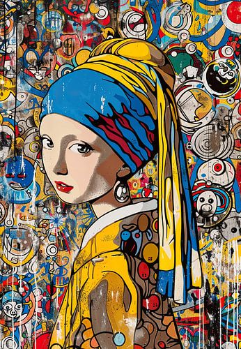 Vermeer La jeune fille à la boucle d'oreille | Pop-Art sur Caprices d'Art