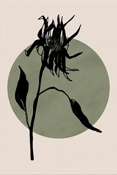 Wabi-sabi botanical flower Japandi no. 8 by Dina Dankers
