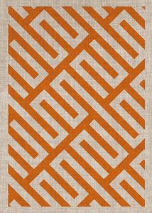 TW Living - Linen collection - IBIZA RETRO PATTERN ORANGE