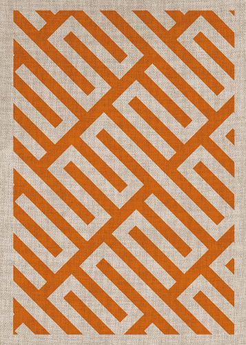 TW Living - Linen collection - IBIZA RETRO PATTERN ORANGE