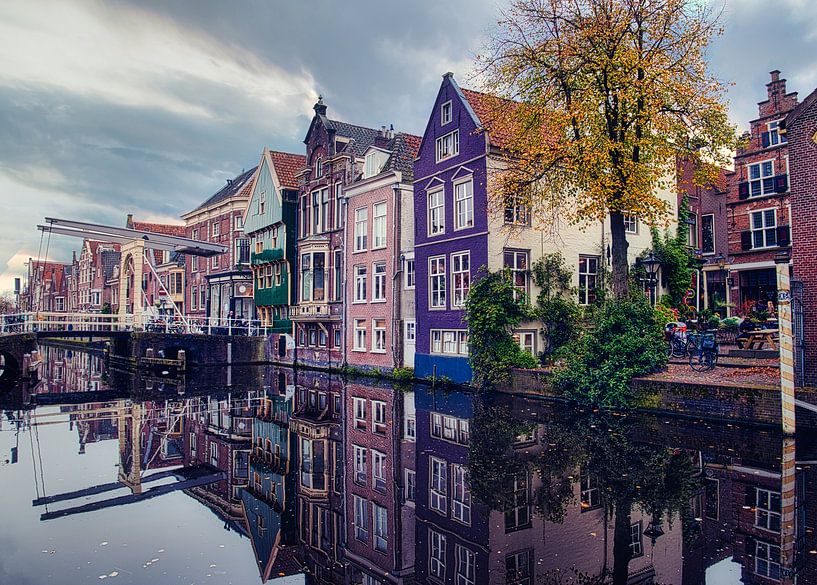 Zijdam in de herfst in Alkmaar van peterheinspictures