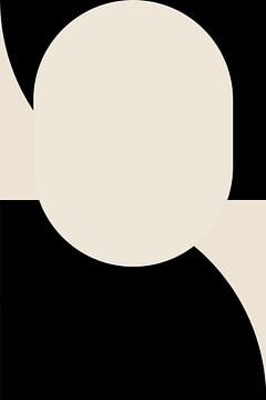 Schwarze Formen. Retro-Stil minimalistische Kunst VIII von Dina Dankers