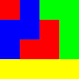 4x4 in 16 | Morphing | Zentrum mit Quadrat | V=052-08 | P #01