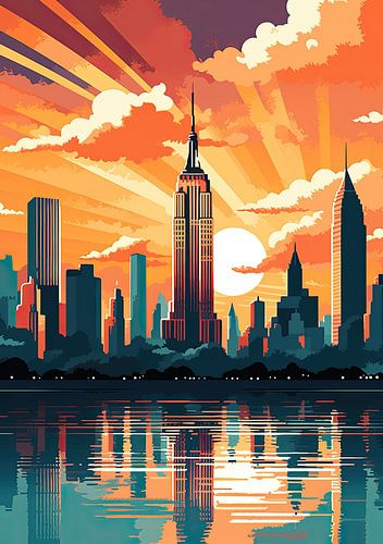 Art Deco New York Poster Print