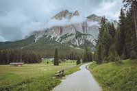 Hiking through the mountains