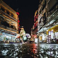 A rainy night in Hanoi, Vietnam