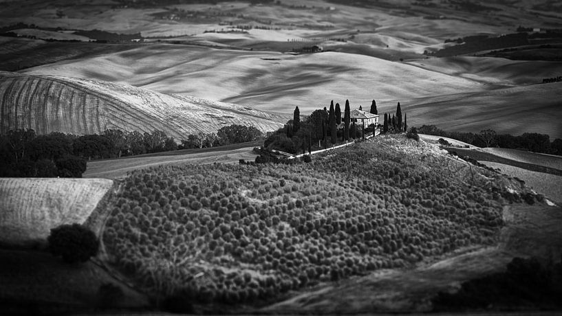 Podere Belvedere, Toscane tilt-shift I van Teun Ruijters