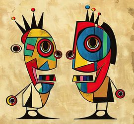 Abstraktes Picasso-Gemälde von Kunst Laune