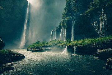 Watervallen in de Green Canyon van Max Steinwald