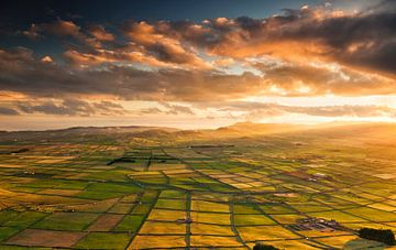 Acres at sunset, Serra do Cume, Terceira, Azores by Sebastian Rollé - travel, nature & landscape photography