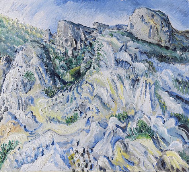 Rock landscape near Ulm (landscape near Blaubeuren), Paul Kleinschmidt, 1929 by Atelier Liesjes