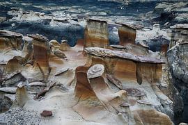 Bisti Badlands, chocolade hoodoos, New Mexico, VS van Frank Fichtmüller