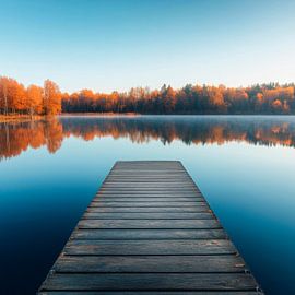 Herbstlicher See von Poster Art Shop