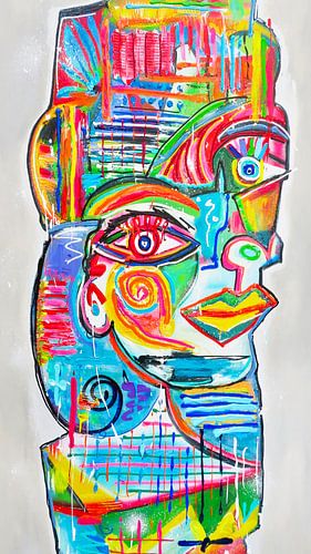 Abstract portret bust of a woman