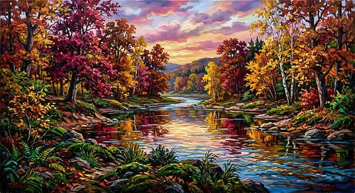 Fluss im Herbst