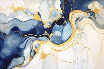 Golden Rivers by De Muurdecoratie