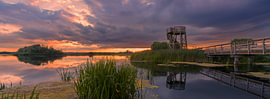 Panorama und Sonnenuntergang im Duurswold-Westerpolder, Kolham