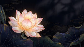 Golden Japanese Radiant Lotus Moonlight by Siti Zuliana