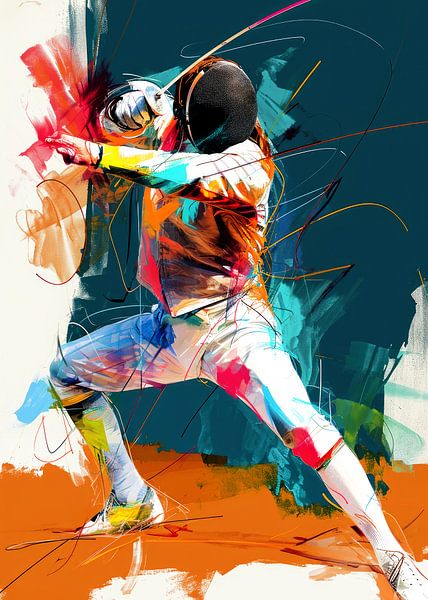 Schermsport kunst #schermen #sport van JBJart Justyna Jaszke