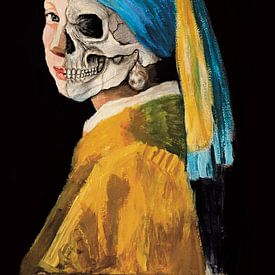 Het Meisje met de Schedel van Krista Kitsz Art