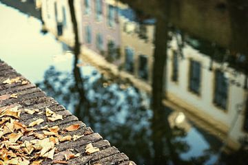 De Nieuwegracht in Utrecht in herfstkleuren (6) van André Blom Fotografie Utrecht