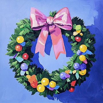 Kleurrijke Kerstkrans van De Mooiste Kunst
