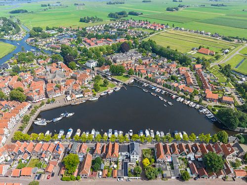 Blokzijl luchtfoto tijdens de zomer