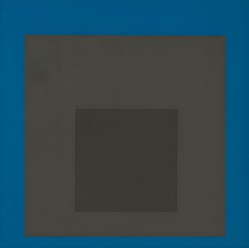 Josef Albers - Homage to the Square, black, blue . High Resolution by Vivanne