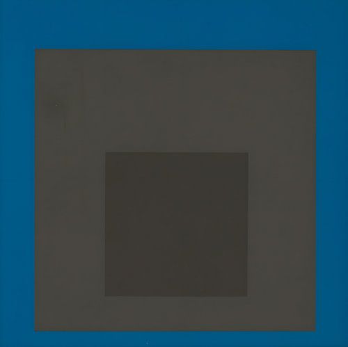 Josef Albers - Hommage au carré, noir, bleu . Haute résolution