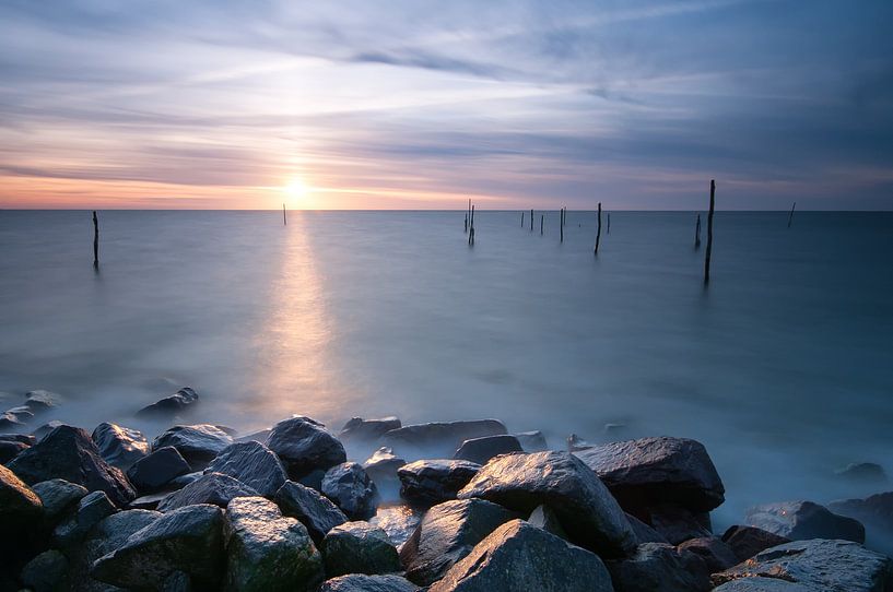 Zonsondergang Stavoren van Menno Bakker