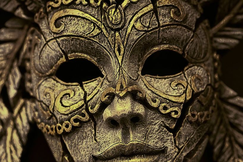 Wooden mask van Gisela- Art for You