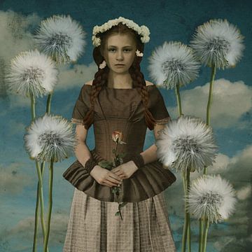 Vintage Beauty with Dandelions van Yvonne Zeldenthuis