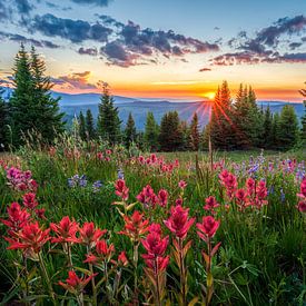 Wild Light - Wildflower Sunset Photo by Daniel Forster