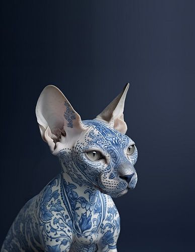 The Cat With The Delft Blue Tattoo