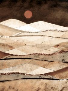 Skandinavische Landschaft erdig goldene Farben