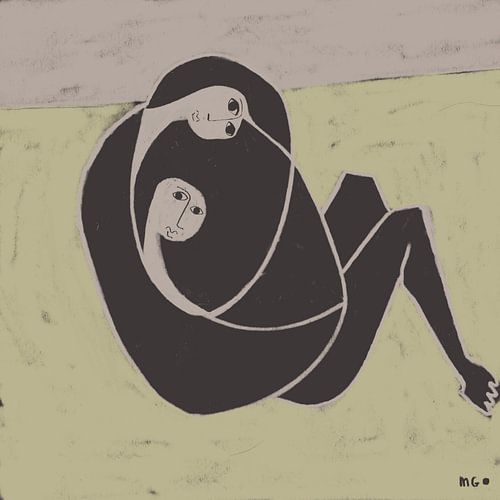 Met z’n tweetjes,duo. Groenhout