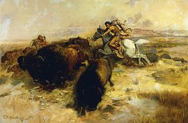 Charles Marion Russell,Buffalo Hunt,2