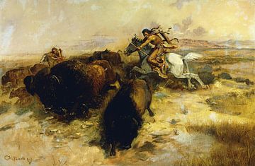Charles Marion Russell,Buffalo Hunt,2