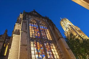 La cathédrale d'Utrecht par une belle soirée sur Juriaan Wossink